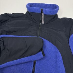 Marmot‎ Women's Large Blue Black Polartec Full Zip Denali Jacket